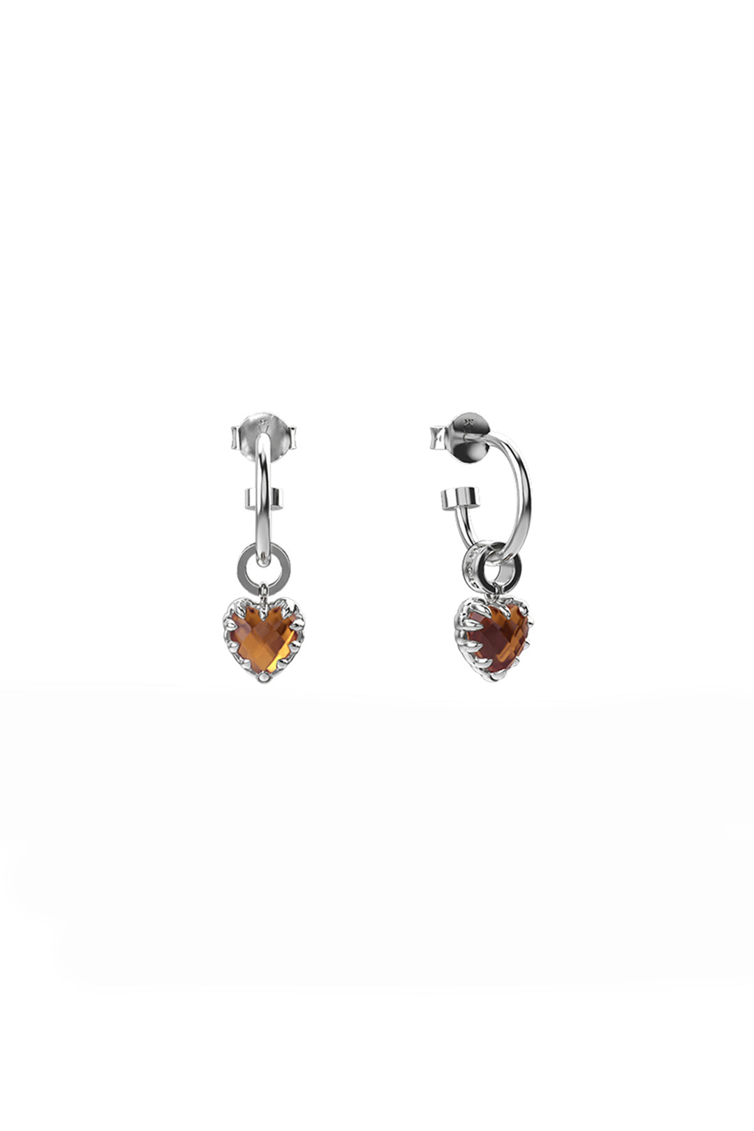 LOVE CLAW ANCHOR EARRINGS CITRINE