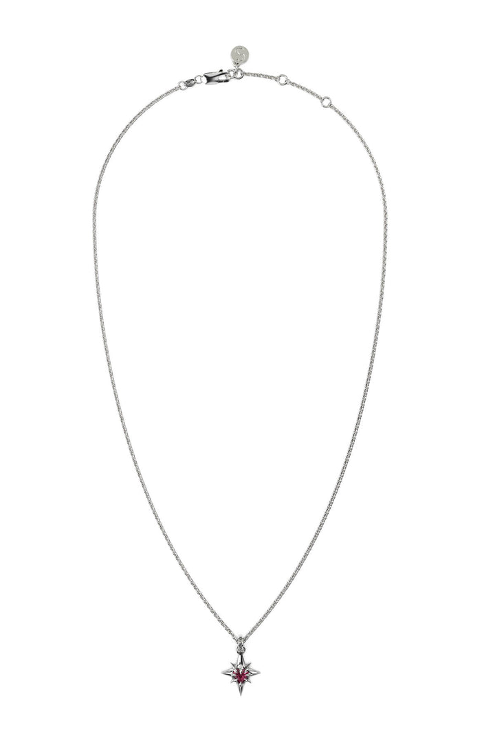 Gothic Star Necklace - Sterling Silver & Rhodolite stone - Stolen Girlfriends Club