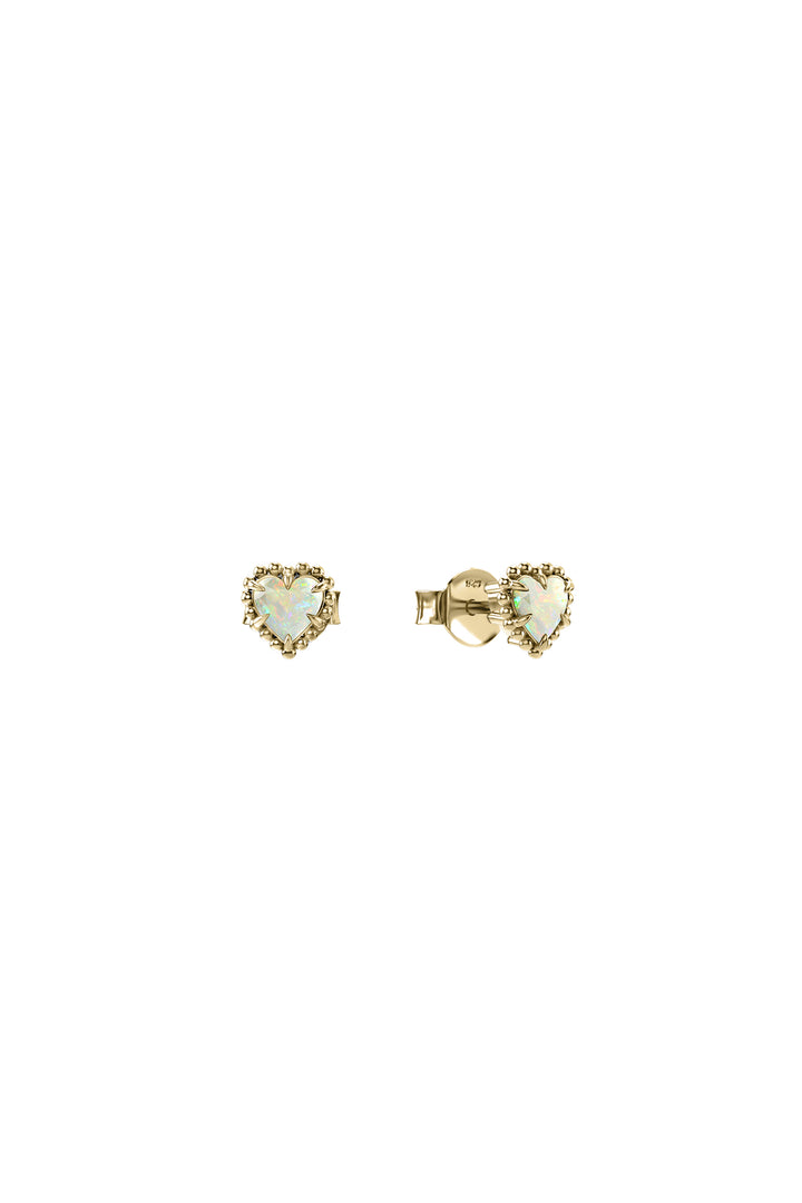 DAHLIA'S HEART EARRINGS - GOLD PLATED