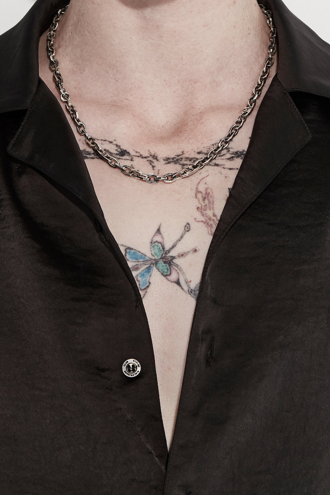 S LOGO BLOCK NECKLACE
