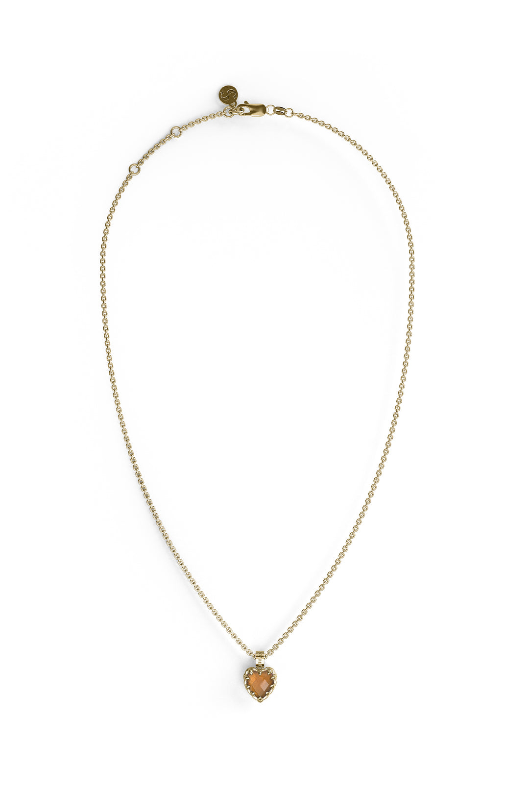 LOVE CLAW NECKLACE CITRINE - GOLD PLATED