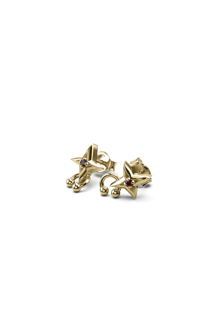 COSMIC PUNK STUDS - GOLD PLATED