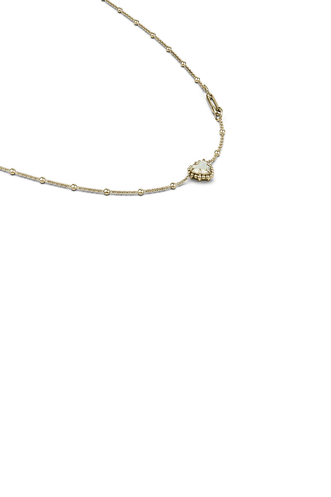 DAHLIA'S HEART NECKLACE BELLO OPAL - GOLD PLATED