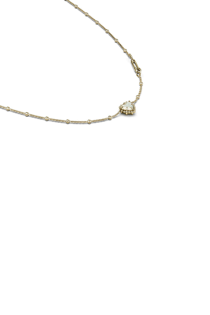 DAHLIA'S HEART NECKLACE BELLO OPAL - GOLD PLATED