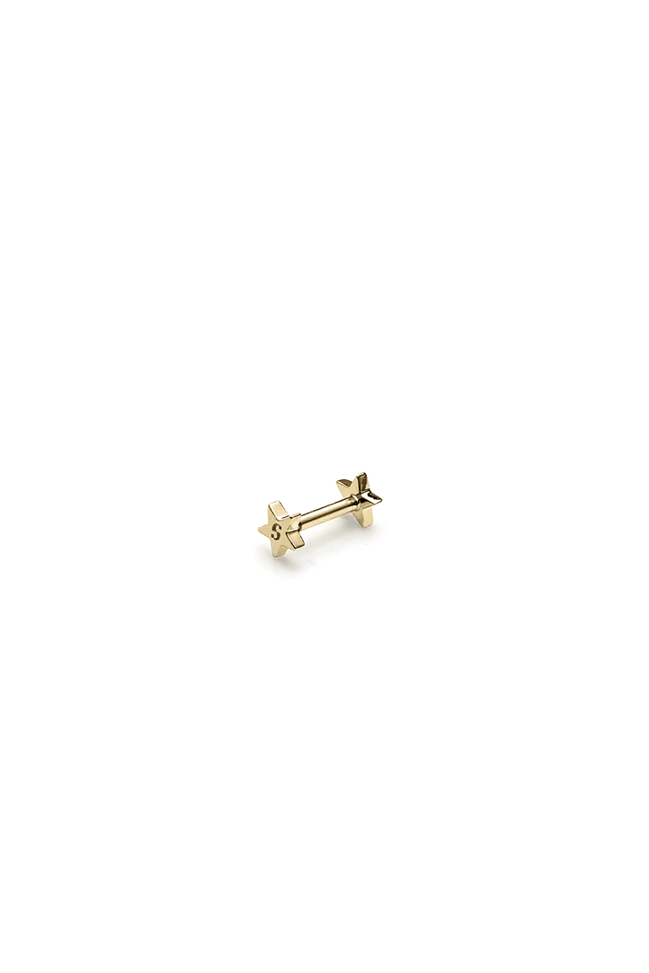 STOLEN STAR CARTILAGE SINGLE STUD - 9K YELLOW GOLD