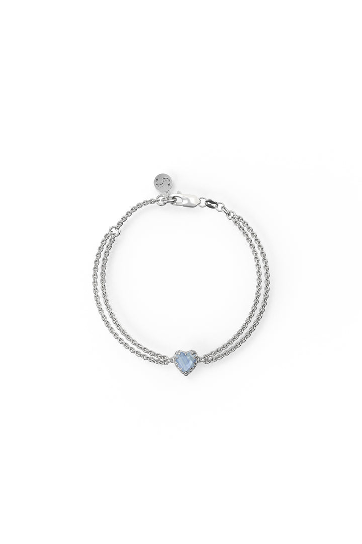 LOVE CLAW BRACELET BLUE LACE AGATE