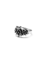 TRIPLE ROSE CLAW RING