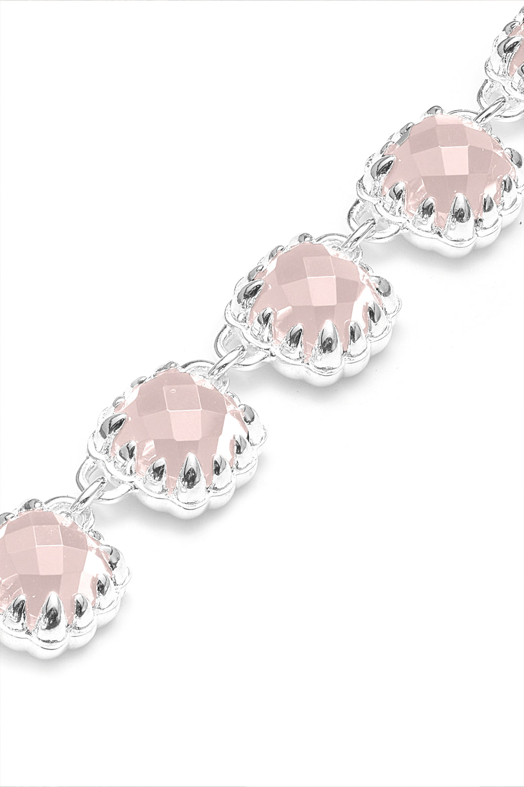 LOVE CLAW ETERNITY NECKLACE - ROSE QUARTZ