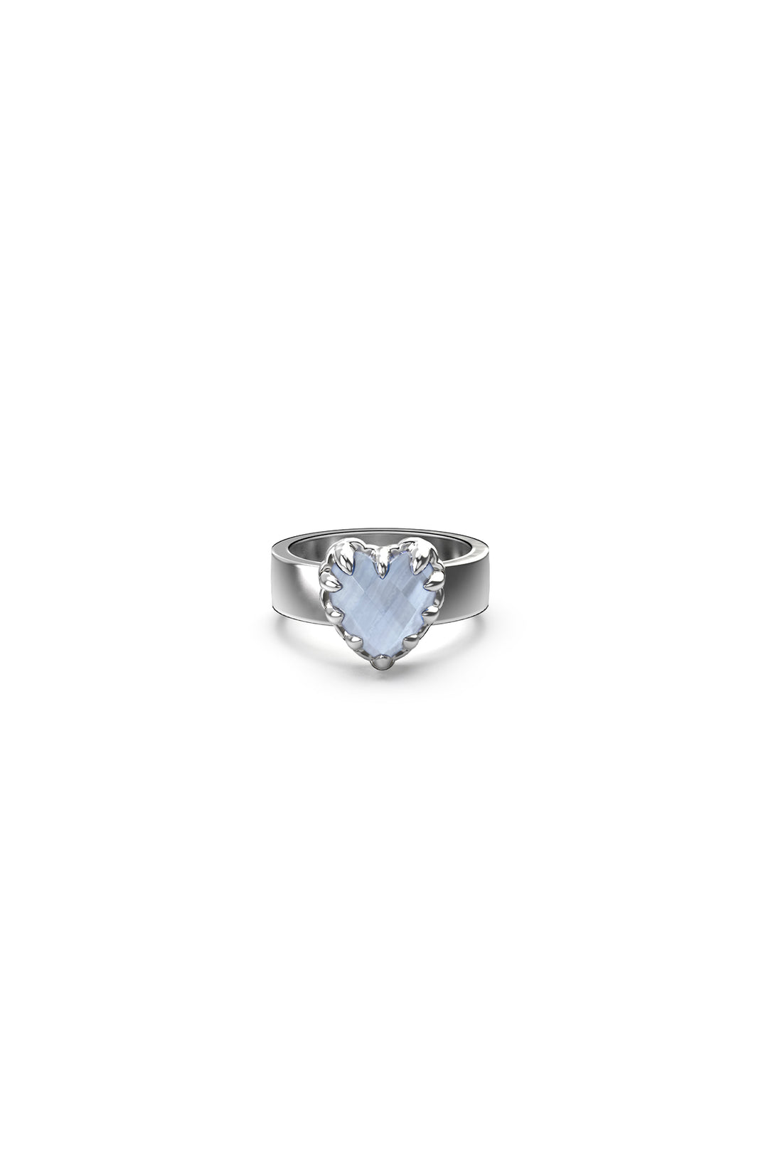 LOVE CLAW RING BLUE LACE AGATE