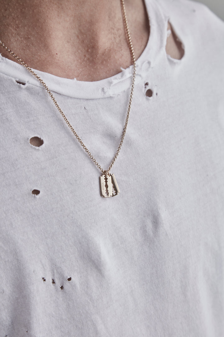 STOLEN RAZOR NECKLACE - GOLD PLATED