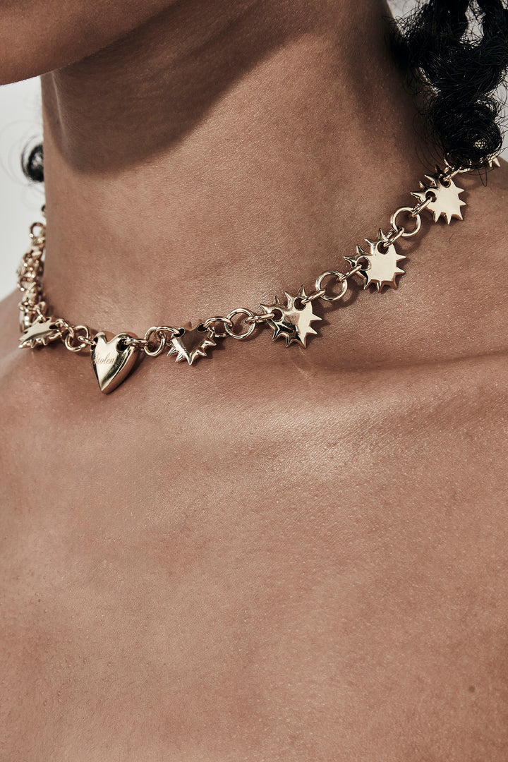 LOVE LOCKET ETERNITY NECKLACE GOLD PLATED