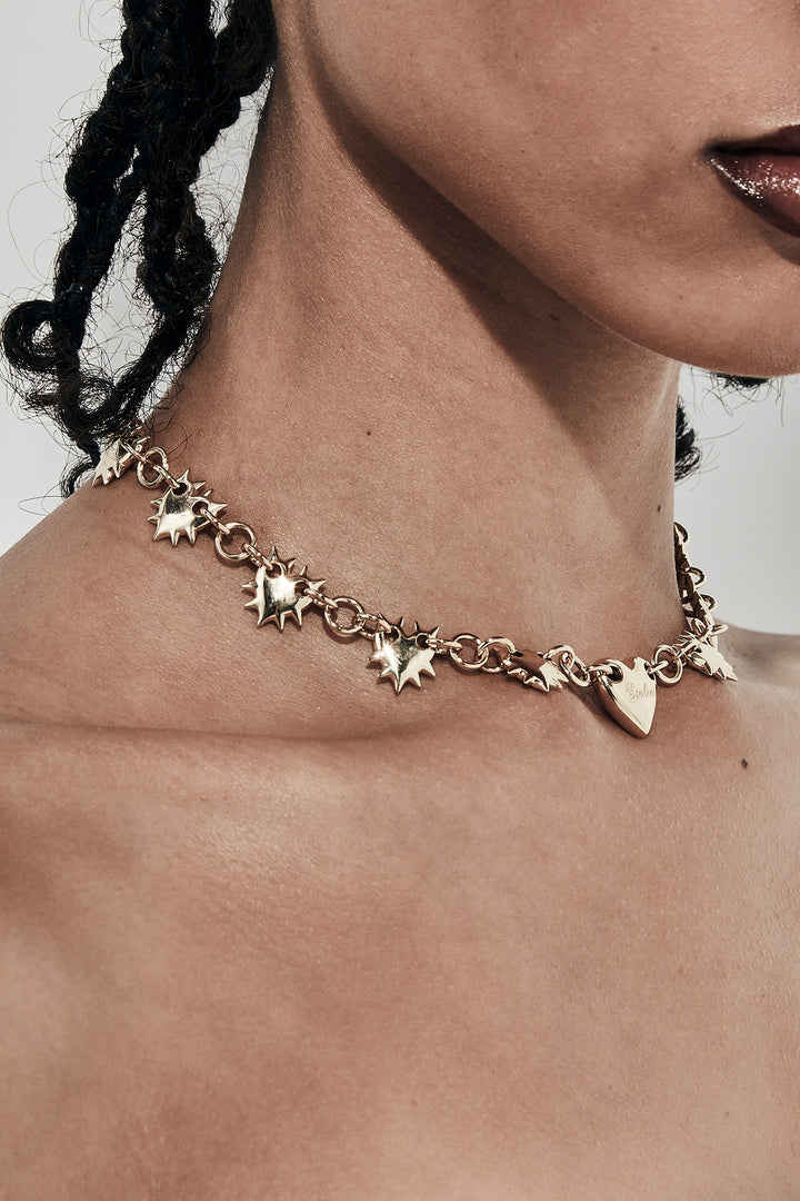 LOVE LOCKET ETERNITY NECKLACE GOLD PLATED