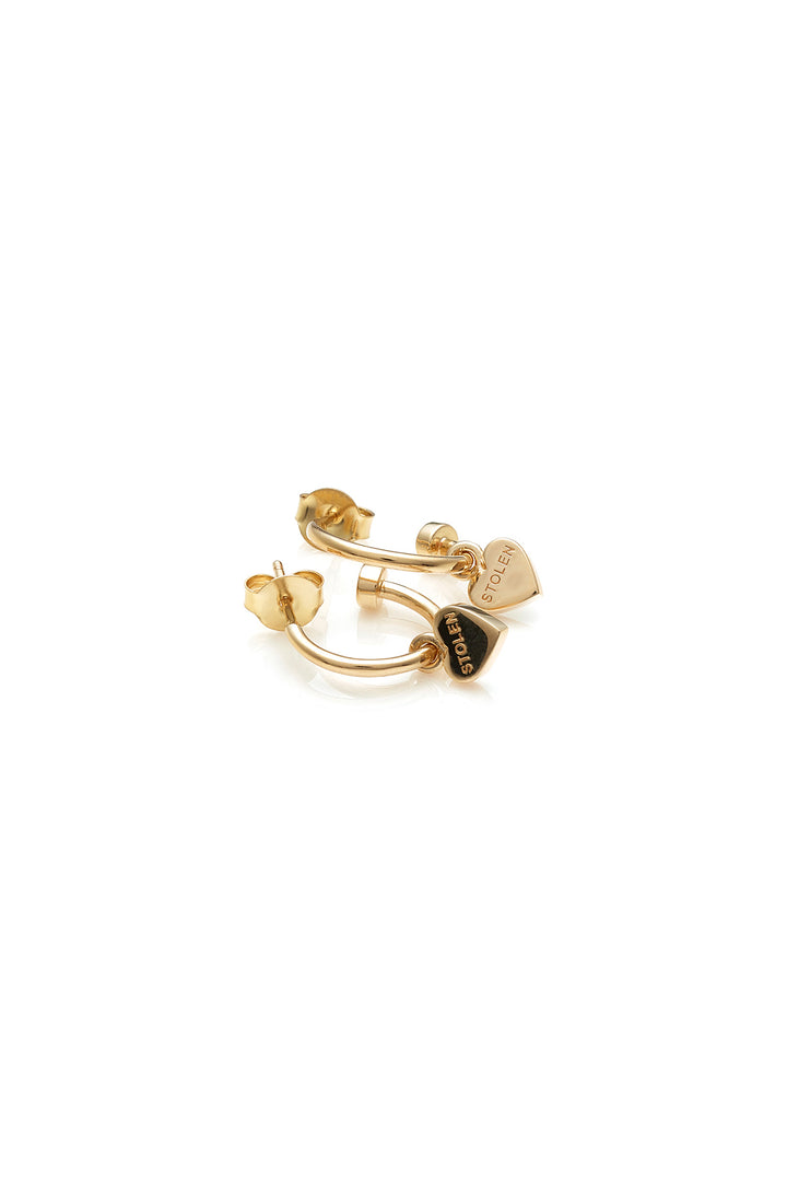 STOLEN HEART ANCHOR SLEEPERS - GOLD PLATED