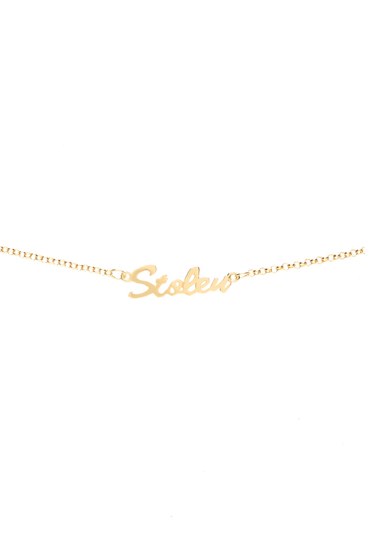 STOLEN SCRIPT BRACELET - GOLD PLATED