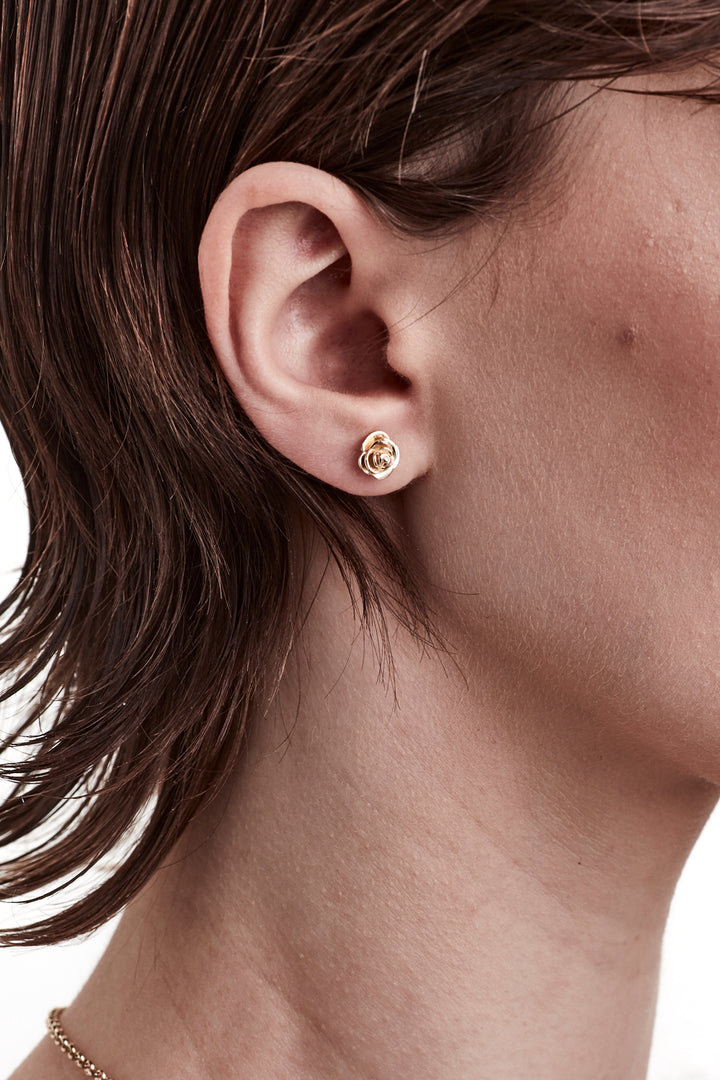 ROSE BUD EARRING - GOLD PLATED