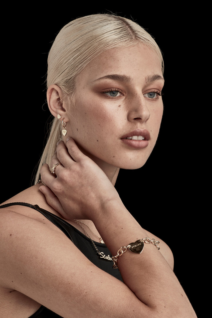 STOLEN HEART EARRINGS - 9K GOLD