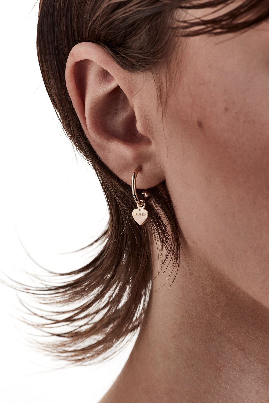 STOLEN HEART ANCHOR SLEEPERS - GOLD PLATED