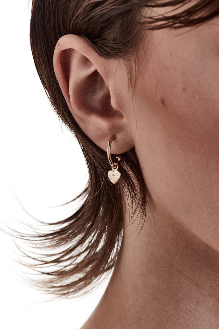 STOLEN HEART ANCHOR SLEEPERS - GOLD PLATED