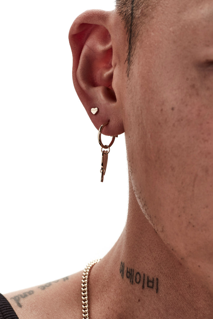 TINY STOLEN HEART EARRINGS - GOLD PLATED