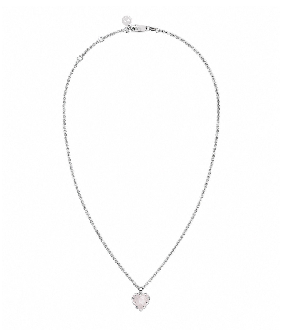 Stolen Girlfriends Club Love Claw Necklace Silver Rose Quartz