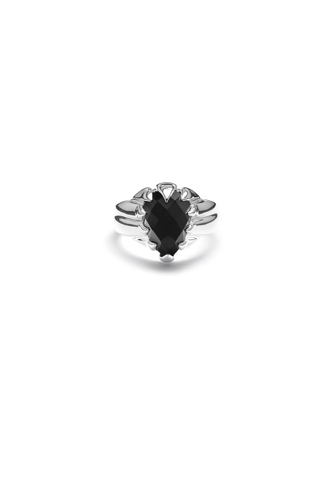 LOVE CLAW TEARDROP RING ONYX