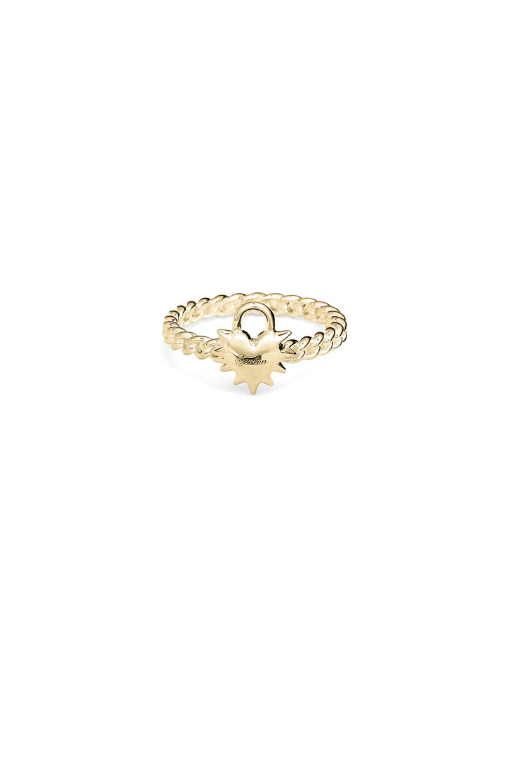 LOVE LOCKET RING GOLD PLATED