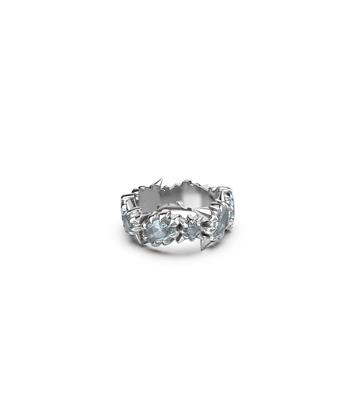 PRECIOUS PUNK CLUSTER RING - SKY BLUE TOPAZ