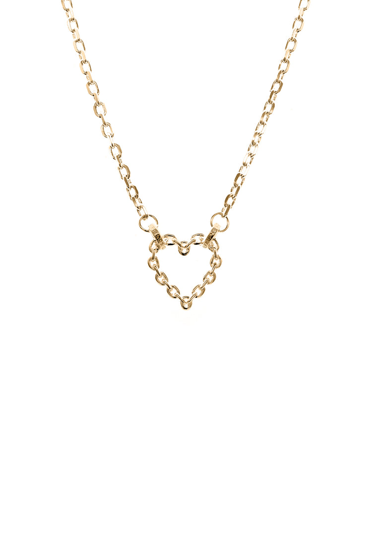 CHAIN HEART NECKLACE - GOLD PLATED