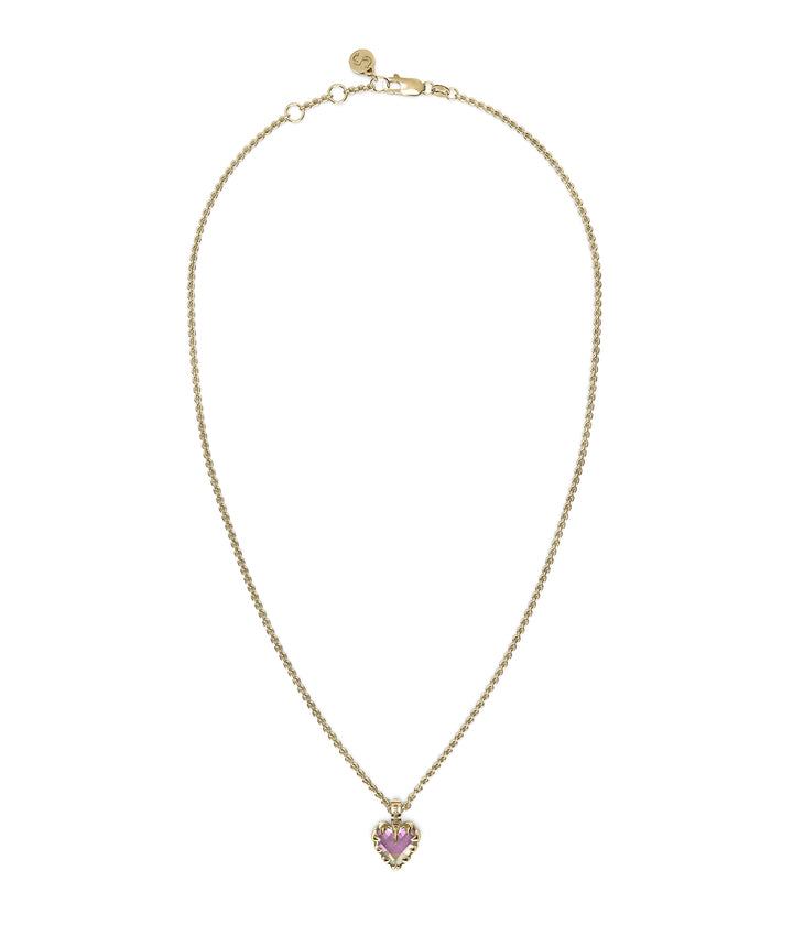 LOVE CLAW NECKLACE MYSTIC QUARTZ - GOLD PLATED