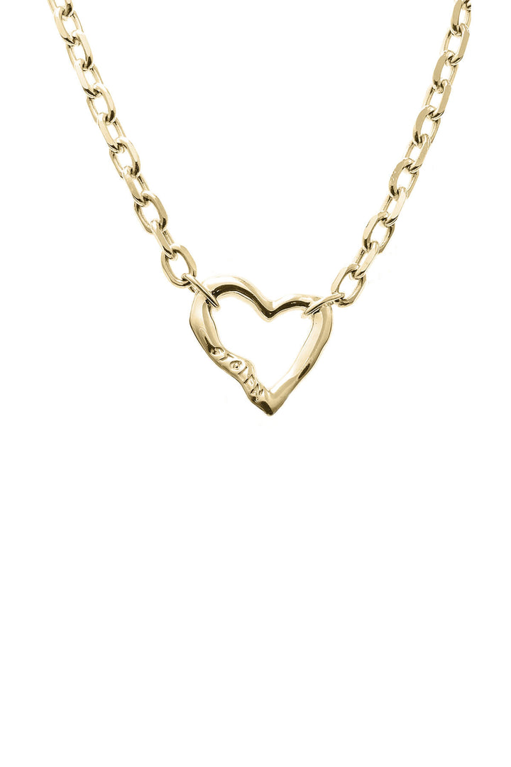 MELTED HEART NECKLACE GOLD PLATED