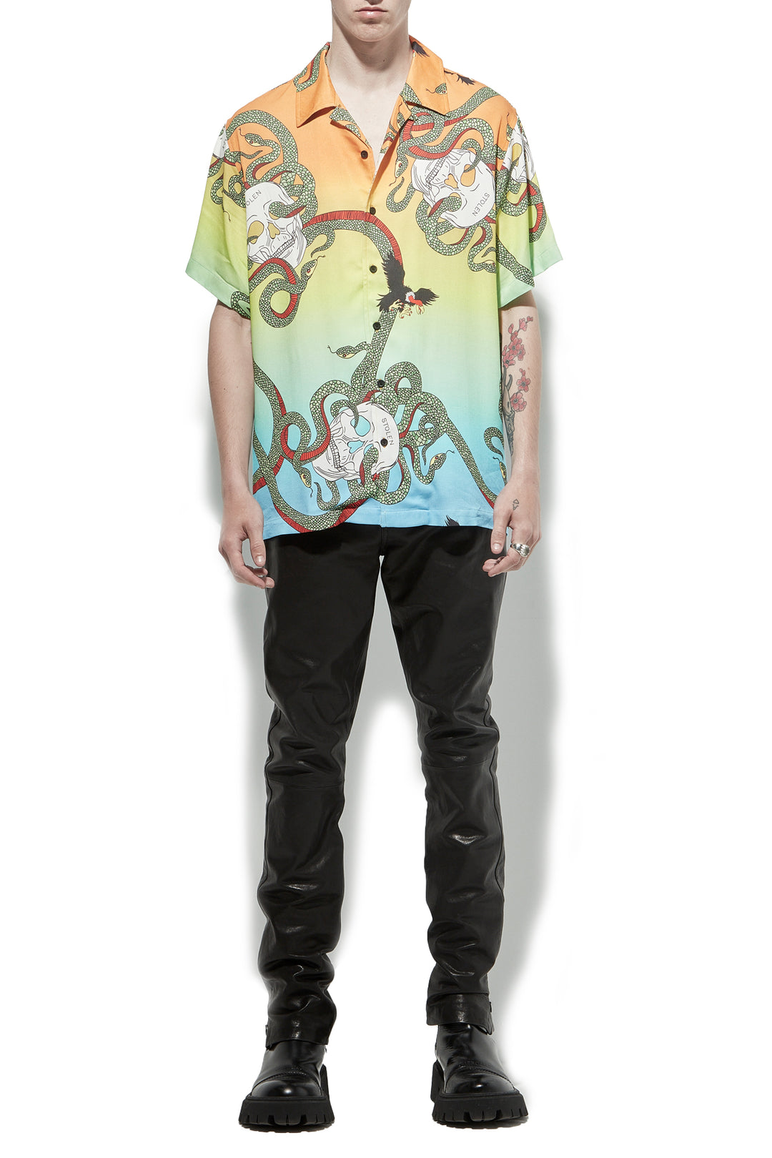 SNAKES & SKULLS CAMP COLLAR SHIRT