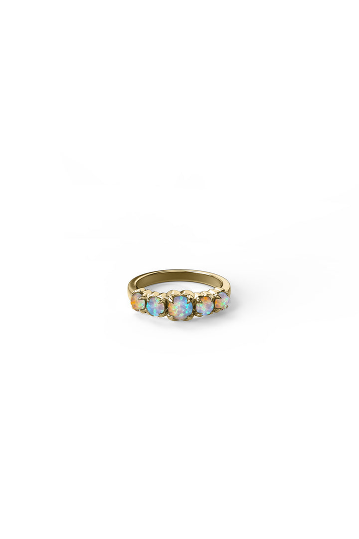 HALO CLUSTER RING BELLO OPAL - GOLD PLATED