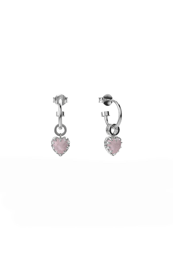 LOVE ANCHOR EARRING ROSE QUARTZ – Stolen Girlfriends Club