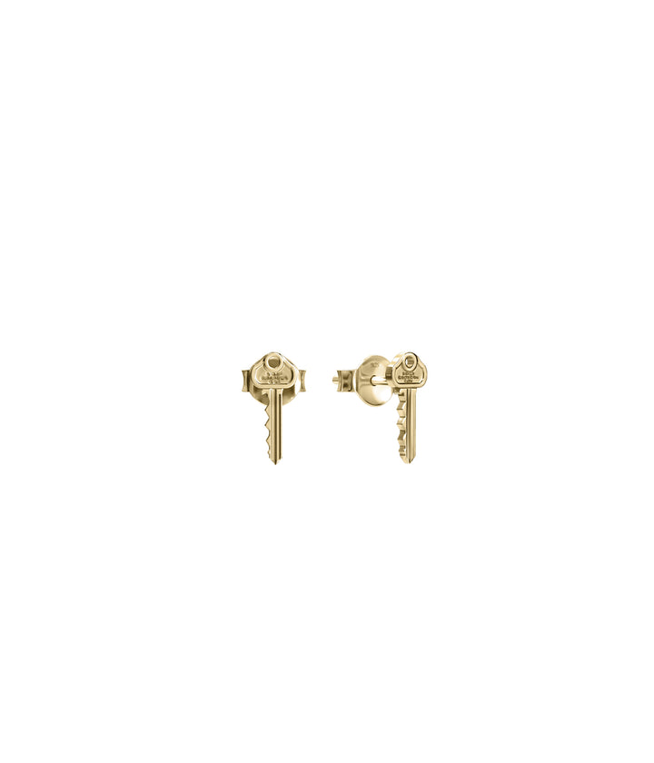 MINI KEY STUD EARRINGS - GOLD PLATED