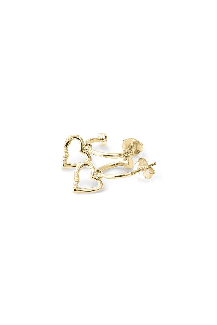 MELTED HEART ANCHOR SLEEPERS GOLD PLATED