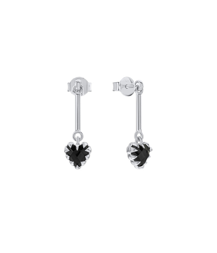 LOVE CLAW BAR EARRINGS - ONYX