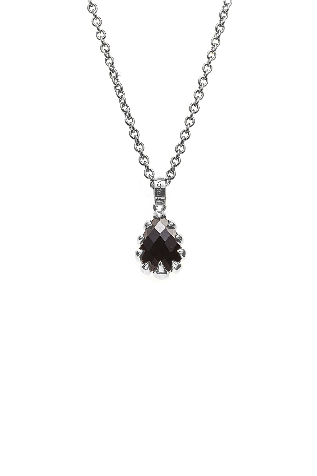 LOVE CLAW TEARDROP NECKLACE ONYX