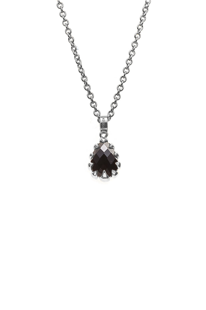 LOVE CLAW TEARDROP NECKLACE ONYX