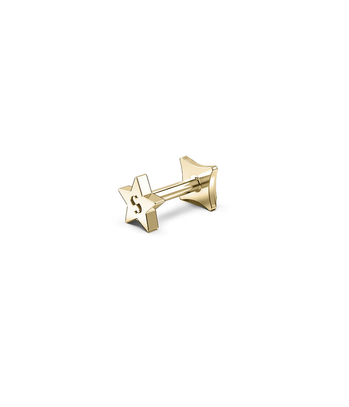 STOLEN STAR CARTILAGE SINGLE STUD - 9K YELLOW GOLD