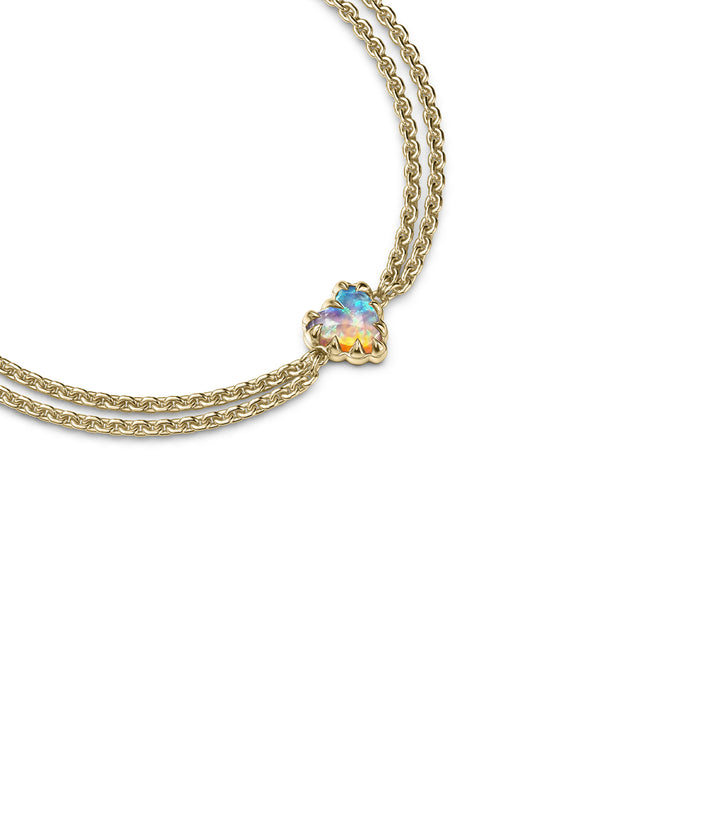 LOVE CLAW BRACELET BELLO OPAL - GOLD PLATED