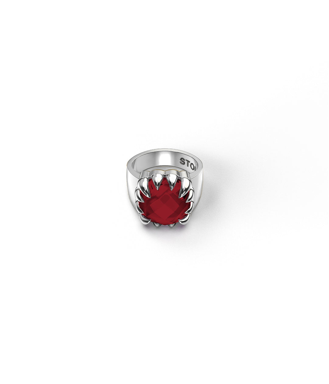 CLAW RING GARNET