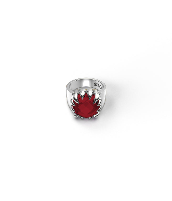 CLAW RING GARNET