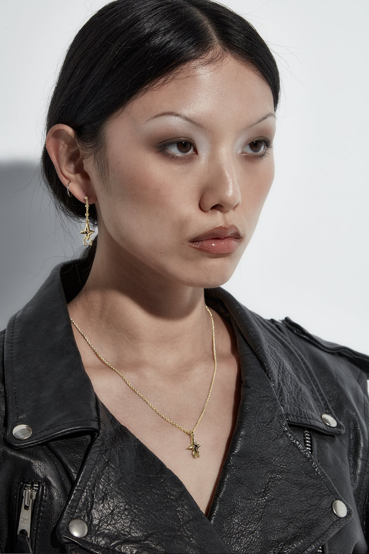 COSMIC PUNK DROP EARRINGS - GOLD PLATED