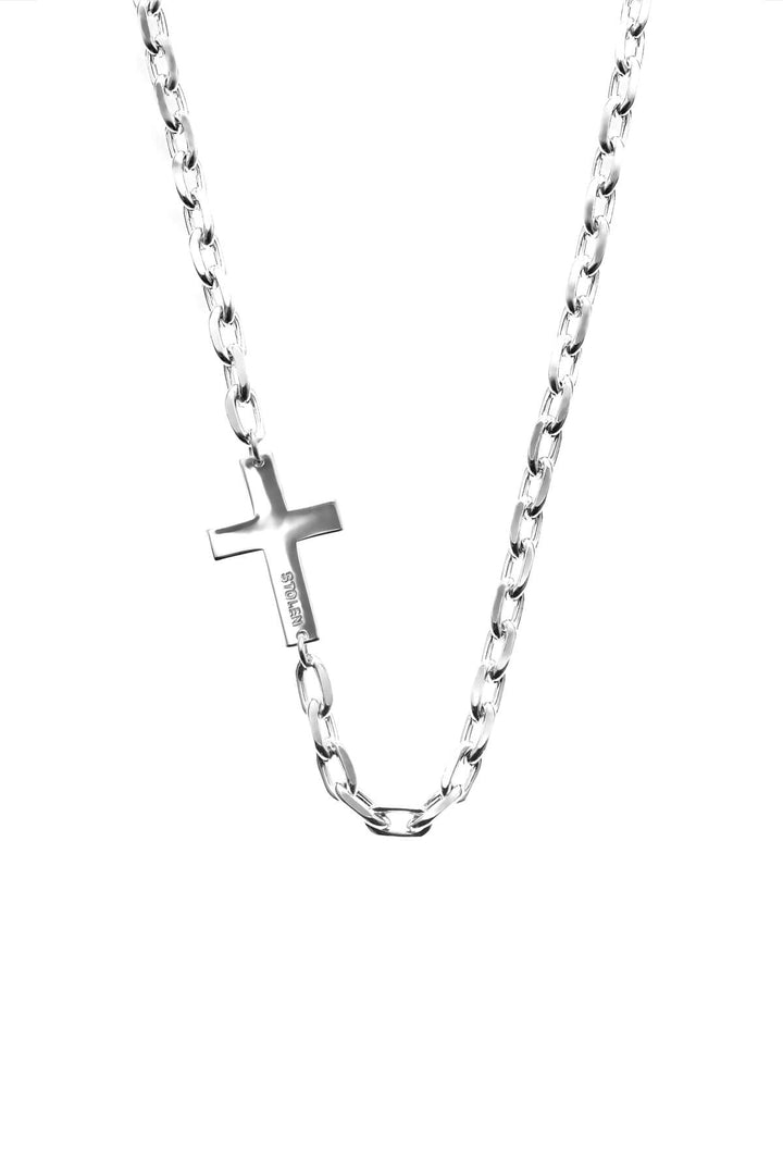 FALLING CROSS MAXI NECKLACE