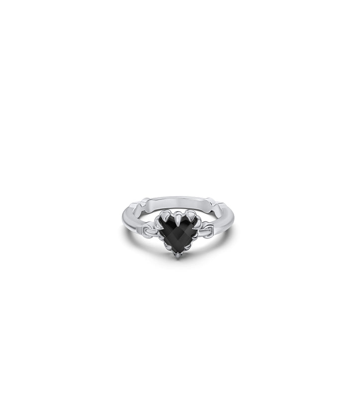 LOVE CLAW BAR RING - ONYX