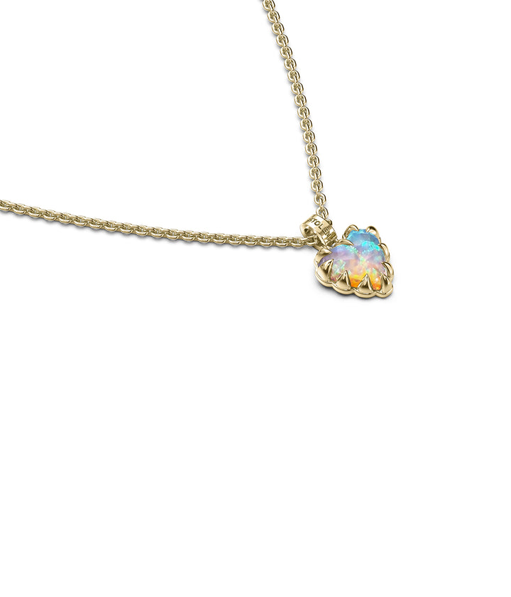 LOVE CLAW NECKLACE BELLO OPAL - GOLD PLATED