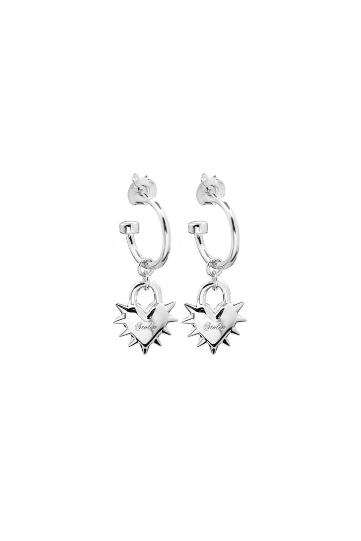 LOVE LOCKET ANCHOR EARRINGS