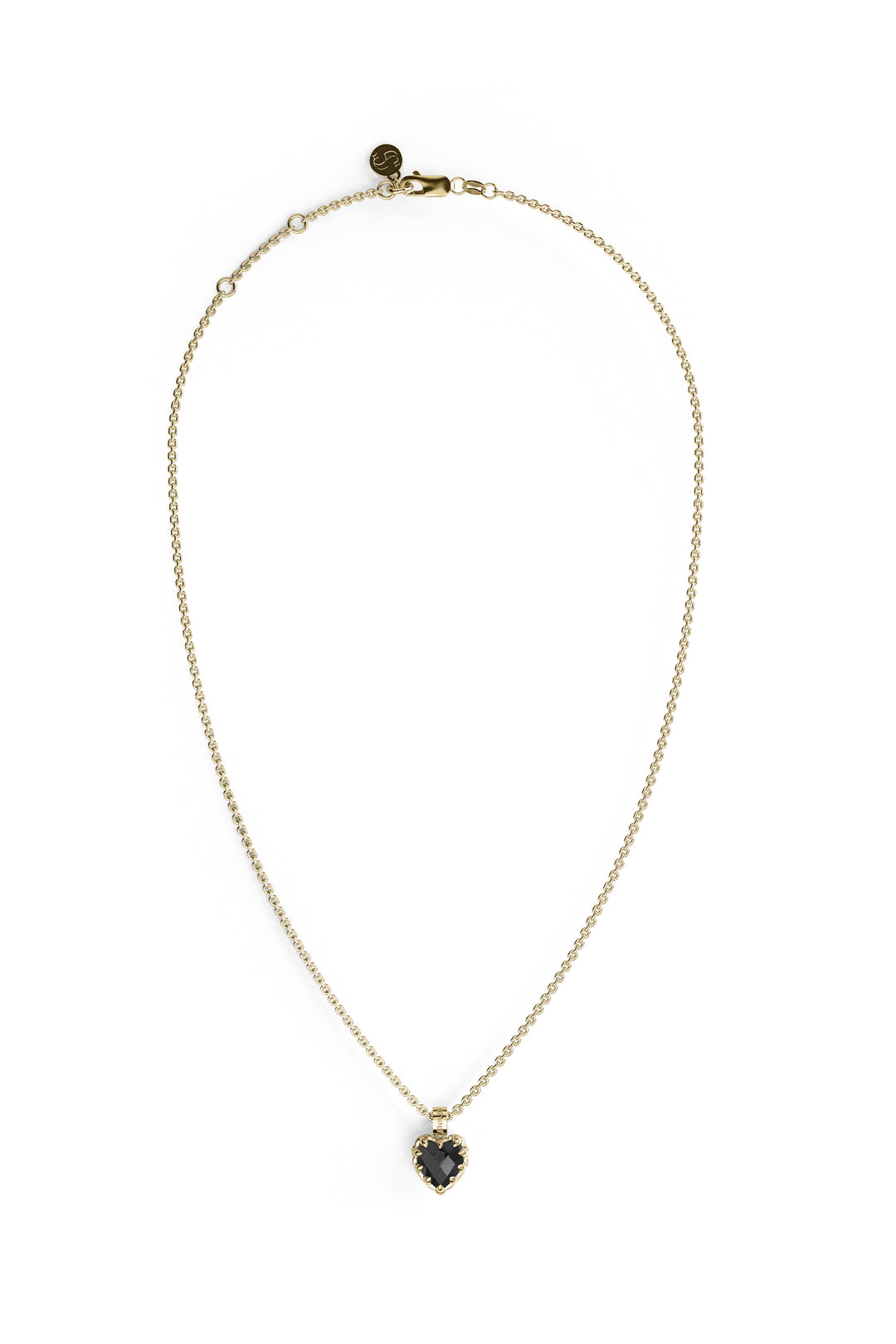 ORIGINAL SETTING - LOVE CLAW NECKLACE ONYX - 18K GOLD PLATED