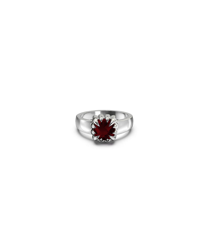 BABY CLAW RING GARNET