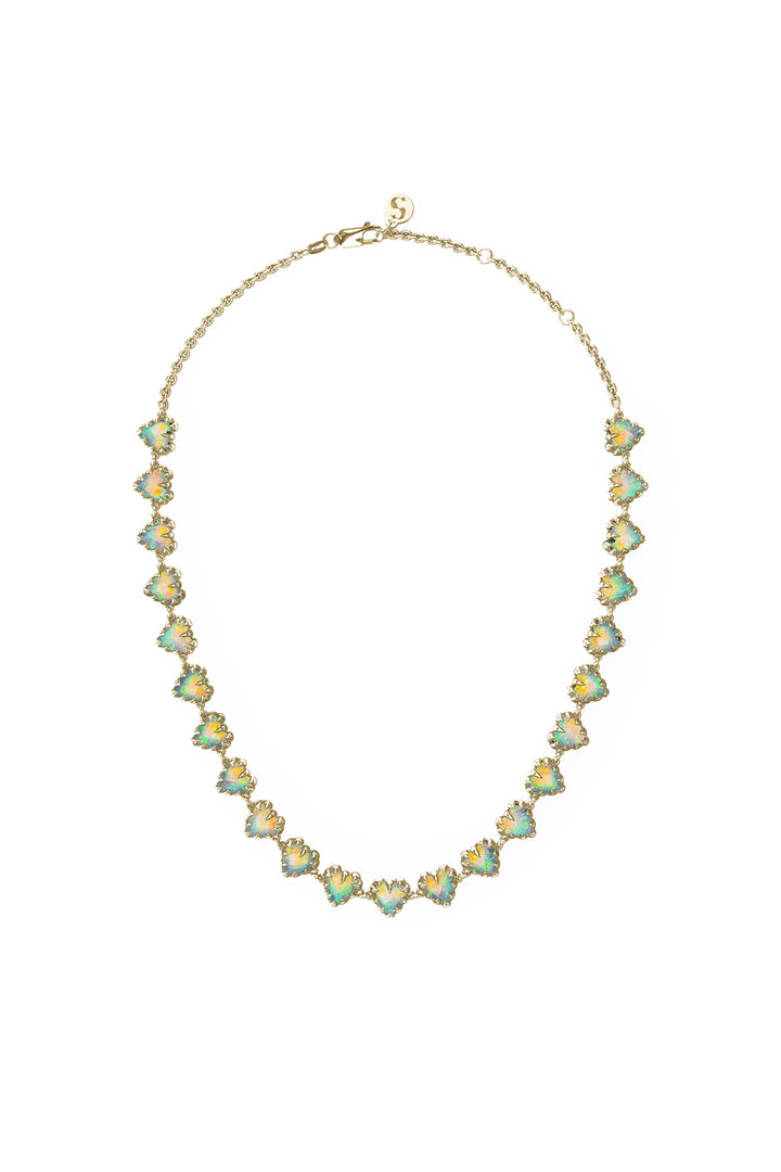 LOVE CLAW INFINITY NECKLACE BELLO OPAL - GOLD PLATED